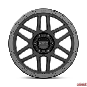 KMC KM544 Mesa Wheel 17x9 6x135 18mm Satin Black w/ Gloss Black Lip - Image 3