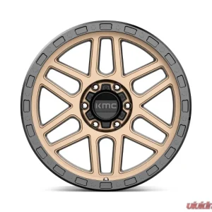 KMC KM544 Mesa Wheel 17x9 6x139.7 -12mm Matte Bronze w/ Black Lip - Image 3