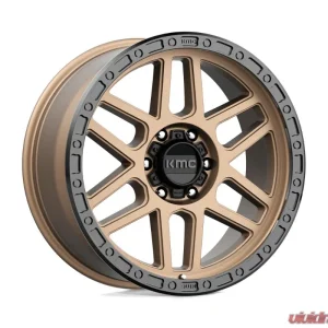 KMC KM544 Mesa Wheel 17x9 6x139.7 18mm Matte Bronze w/ Black Lip - Image 1