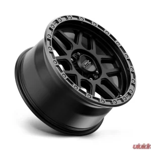 KMC KM544 Mesa Wheel 17x9 6x139.7 -12mm Satin Black w/ Gloss Black Lip - Image 2
