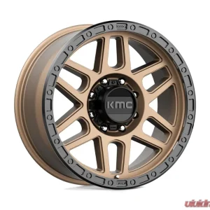 KMC KM544 Mesa Wheel 17x9 8x165.1 18mm Matte Bronze w/ Black Lip - Image 1