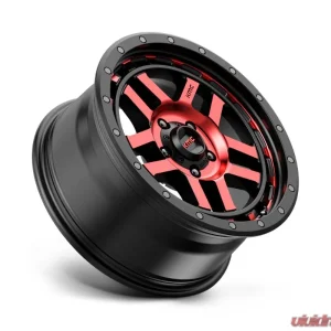 KMC KM540 Recon Wheel 17x9 5x127 | 5x5 -12mm Gloss Black Machined w/ Red Tint - Image 2