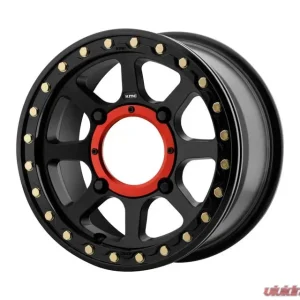 KMC ATV Addict 2 Beadlock Wheel 14x7 4X137 38mm Satin Black - Image 1