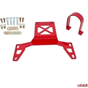 BMR Suspension Driveshaft Safety Loop Front 2-Piece Red Ford Shelby GT500 2007-2014 - Image 1