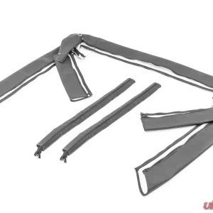 MasterTop Jeep YJ Sport Bar Covers For 1987-1991 Jeep Wrangler YJ Black Denim - Image 2