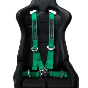 Cipher Auto Racing Green 4 Point Camlock Racing Harness Set - Image 1