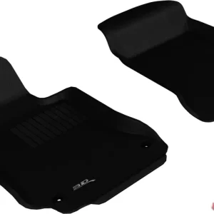3D MAXpider 2008-2014 Mercedes-Benz C-Class W204 Kagu 1st Row Floormat - Black - Image 1