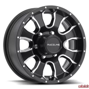 Raceline 860M Mamba Wheel 14x6 5x4.5 0mm Black w/ Machined Spokes - Image 1