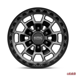 KMC KM718 Summit Wheel 17x8.5 6x139.7 0mm Satin Black w/ Gray Tint - Image 3