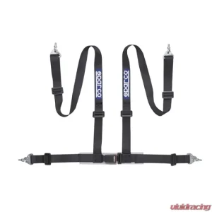 Sparco 2-Inch Tuner 4-Point Snap-In Harness Black - Image 2