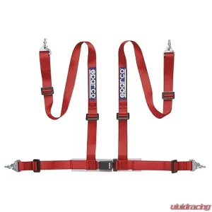 Sparco 2-Inch Tuner 4-Point Snap-In Harness Red - Image 1