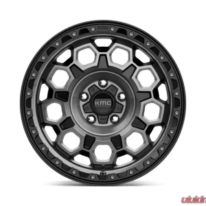 KMC KM545 Trek Wheel 17x9 5x127 | 5x5 18mm Satin Black w/ Gray Tint - Image 3