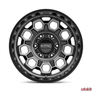 KMC KM545 Trek Wheel 17x9 6x114.3 18mm Satin Black w/ Gray Tint - Image 3