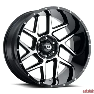 Vision 360 Silver Wheel 24x12 5x5 -51mm Satin Black - Image 1
