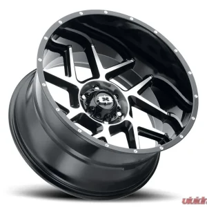 Vision 360 Silver Wheel 20x9 5x150 12mm Gloss Black Machined Face - Image 2