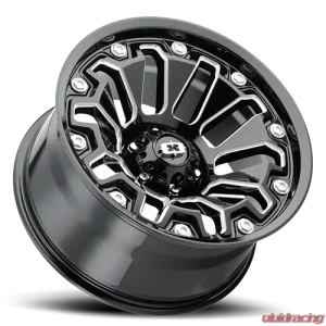 Vision 362 Armor Wheel 18x9 5x5 12mm Gloss Black Milled Spoke - Image 2