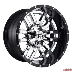Fuel D270 Sledge 2-Piece Wheel 20x10 8x165.1 -18mm Chrome Plated Gloss Black Lip - Image 1