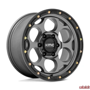 KMC KM541 Dirty Harry Wheel 17x9 5x127 | 5x5 -12mm Satin Gray w/ Black Lip - Image 1