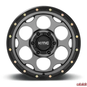 KMC KM541 Dirty Harry Wheel 17x9 6x139.7 -12mm Satin Gray w/ Black Lip - Image 3