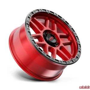 KMC KM544 Mesa Wheel 18x9 6x139.7 18mm Candy Red w/ Black Lip - Image 2