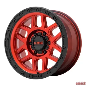 KMC KM544 Mesa Wheel 18x9 8x180 18mm Candy Red With Black Lip - Image 1