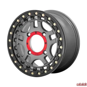 KMC ATV KS240 Recon Beadlock Wheel 14x7 4x137 38mm Gunmetal With Gloss Black Ring - Image 1