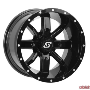 Sedona Hollow Point Wheel 14x10 4x137 5+5 Gloss Black - Image 1