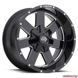 Vision 411 Arc Wheel 18x9 5x5 -12mm Gloss Black Milled Spoke - Image 1