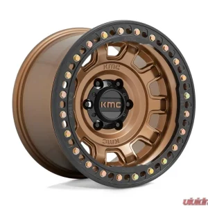 KMC KM236 Tank Beadlock Wheel 17x9 5x127 | 5x5 -15mm Matte Bronze - Image 1