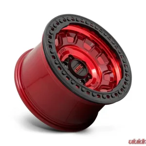 KMC KM236 Tank Beadlock Wheel 17x9 6x139.7 -15mm Candy Red - Image 2
