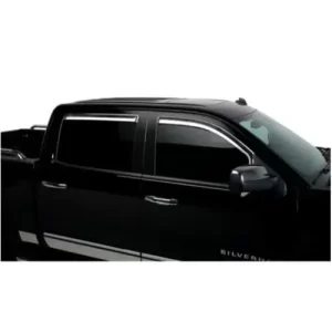 Putco Element Chrome Window Visors 4 Door - Crew Cab Chevrolet Silverado 1500 LD 2014-2018 - Image 1