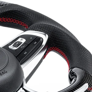APR Steering Wheel Carbon Fiber & Leather Red for Volkswagen MK7 GTI | GLI 2014-2019 - Image 4