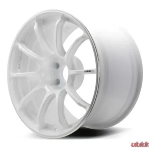 Advan RSIII Wheel 18x10.5 5x114.3 15mm Racing White Metallic & Ring - Image 1