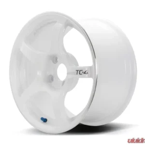 Advan TC-4 Wheel 17x8 4x100 35mm Racing White Metallic & Ring - Image 1