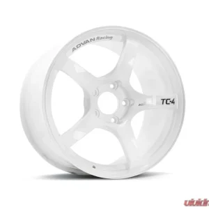 Advan TC-4 Wheel 17x8 4x100 35mm Racing White Metallic & Ring - Image 4