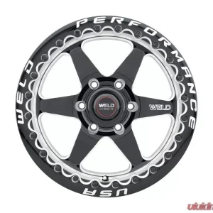 Weld Ventura 6 Beadlock S909 Wheel 17x11 6x127 36mm Gloss Black MIL - Black Ring - Image 2