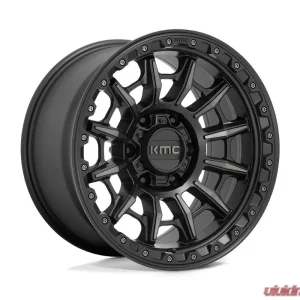 KMC KM547 Carnage Wheel 16x8 6x139.7 0mm Satin Black w/ Gray Tint - Image 1