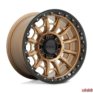 KMC KM547 Carnage Wheel 17x9 5x127 | 5x5 0mm Matte Bronze w/ Black Lip - Image 1