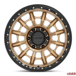 KMC KM547 Carnage Wheel 17x9 5x127 | 5x5 -12mm Matte Bronze w/ Black Lip - Image 3