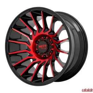 Moto Metal MO807 Wheel 22x12 5X127 -44mm Gloss Black Machined With Red Tint - Image 1