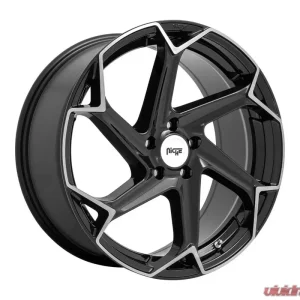 Niche 1PC M255 Flash Wheel 20x10.5 5X112 27mm Gloss Black Brushed - Image 1
