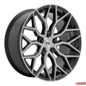 Niche 1PC M262 Mazzanti Wheel 20x10.5 5X112 27mm Gloss Black Brushed Face - Image 1
