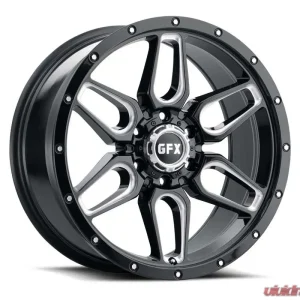 G-FX Wheels TR-18 17x8.5 5x127 | 5x5 12mm Gloss Black Milled - Image 1