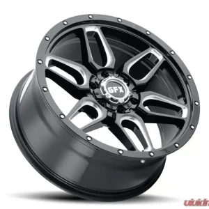 G-FX Wheels TR-18 17x8.5 5x127 | 5x5 12mm Gloss Black Milled - Image 2