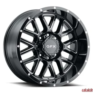 G-FX Wheels TM-5 18x9 5x127 | 5x135 12mm Gloss Black Milled - Image 1