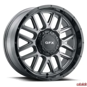 G-FX Wheels Truck Wheels TM-5 18x9 8x165.1 0mm Matte Grey with Matte Black Lip - Image 1