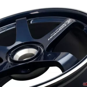 Advan GT Porsche Wheel 21x12 Centerlock 59mm Racing Titanium Blue & Ring - Image 4