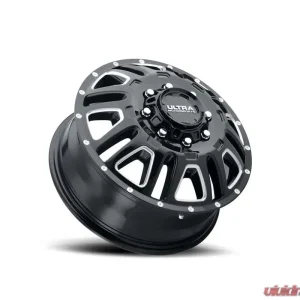 Ultra Motorsports 003 Hunter Truck Dually Wheel 17x6.5 8x200 129mm Gloss Black w/Milled Accents and Clear-Coat - Image 2