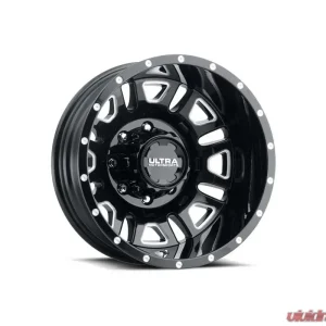 Ultra Motorsports 003 Hunter Truck Dually Wheel 17x6.5 8x210 -140mm Gloss Black w/Milled Accents and Clear-Coat - Image 1