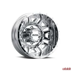 Ultra Motorsports 003 Hunter Truck Dually Wheel 17x6.5 8x210 -140mm Chrome - Image 1